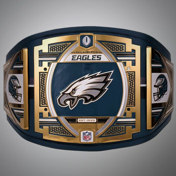 Philadelphia Eagles Championship Belt featuring WWE and NFL Legacy Title design.