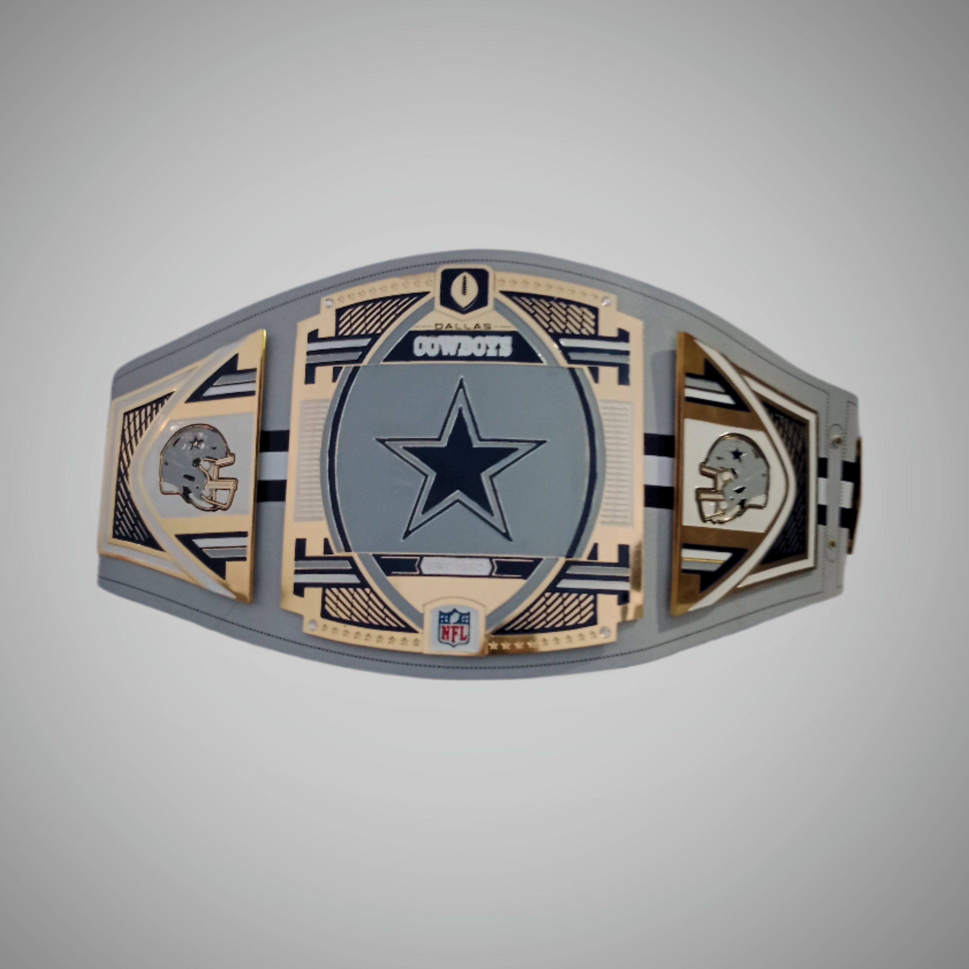 Dallas Cowboys WWE NFL Legacy Championship Belt  Authentic Brass & Leather