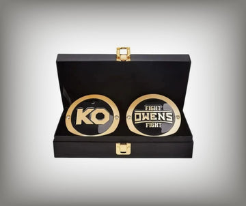 WWE championship title box set featuring Kevin Owens side plates.