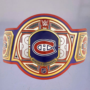 Montreal Canadiens WWE NHL Belt featuring the team's logo and colors.