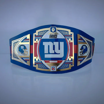 New York Giants Championship Belt featuring WWE and NFL Limited Edition design.