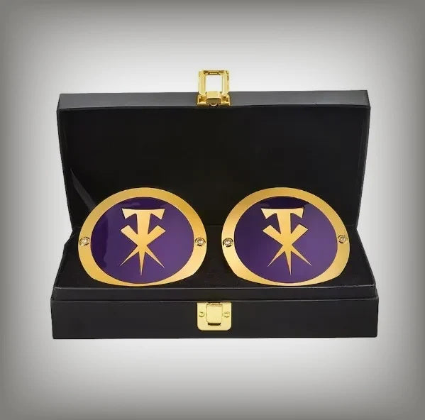 WWE championship title box set featuring Undertaker side plates.