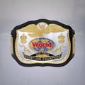 WWE World Tag Team Championship Belt – Classic Edition with gold plates and a globe centerpiece.