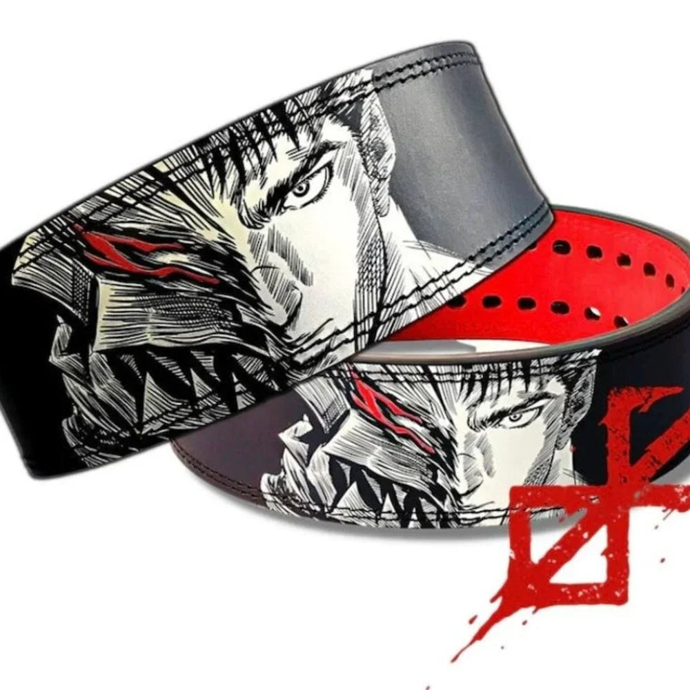 Anime Weight Lifting Belt For Men - Nubuck Leather