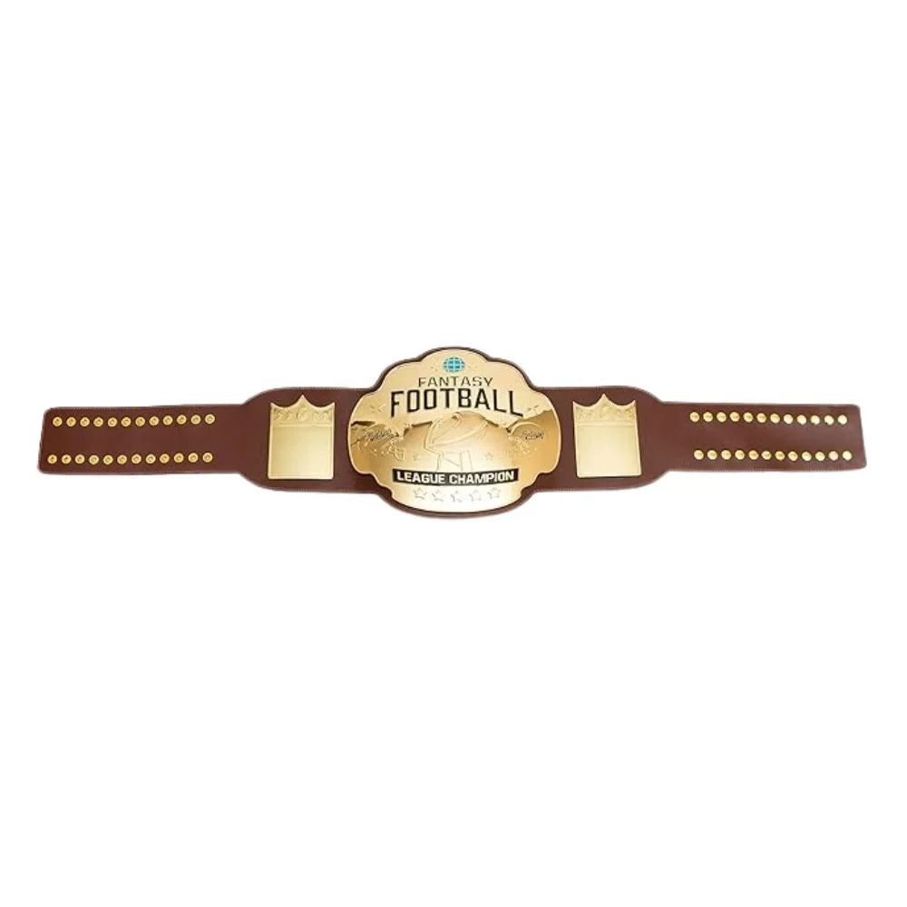 Fantasy Football Championship Belt – Brown Leather Award Belt for Winners