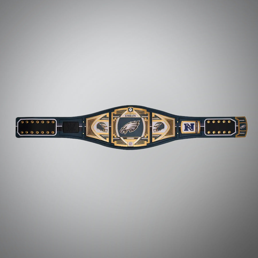 Philadelphia Eagles Championship Belt featuring WWE and NFL Legacy Title design.