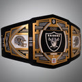 NFL Limited WWE Edition title belt designed for Las Vegas Raiders fans.