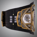 Las Vegas Raiders WWE-style championship belt showcasing limited edition branding.