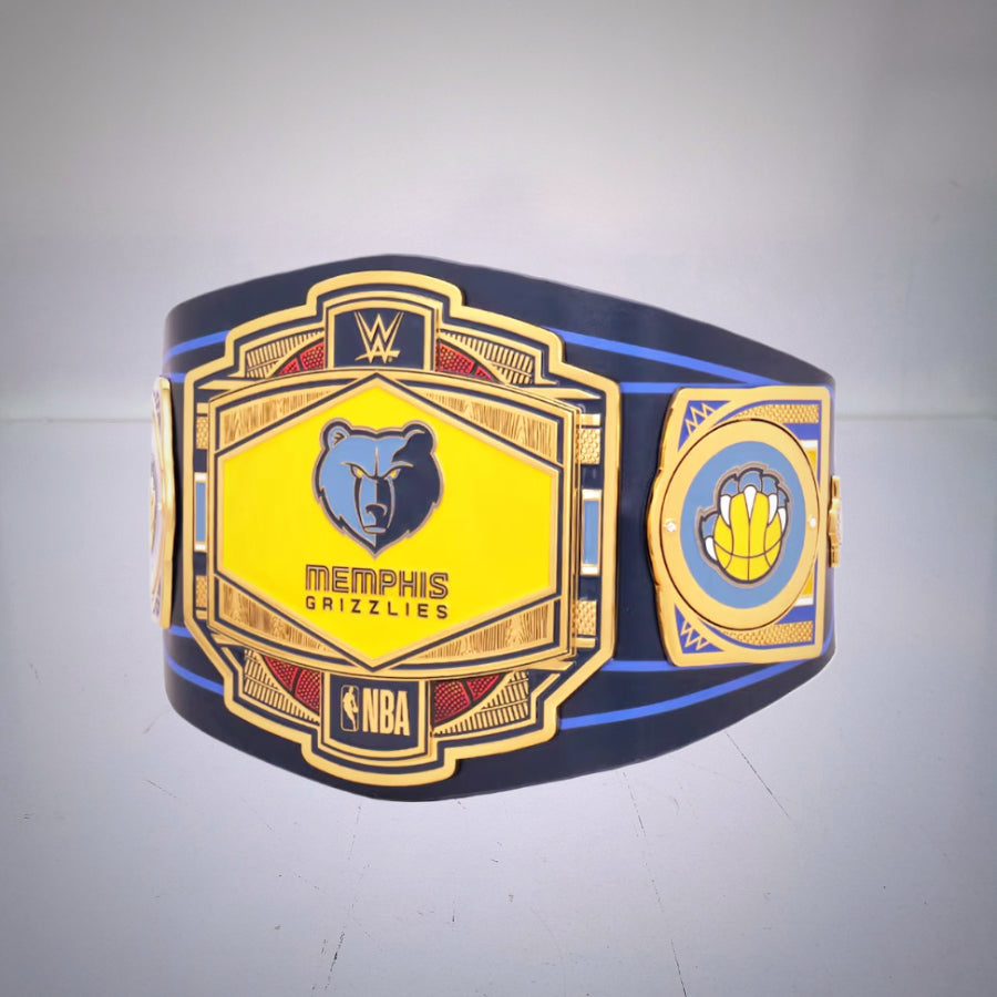Memphis Grizzlies WWE NBA Legacy Title featuring iconic team colors.