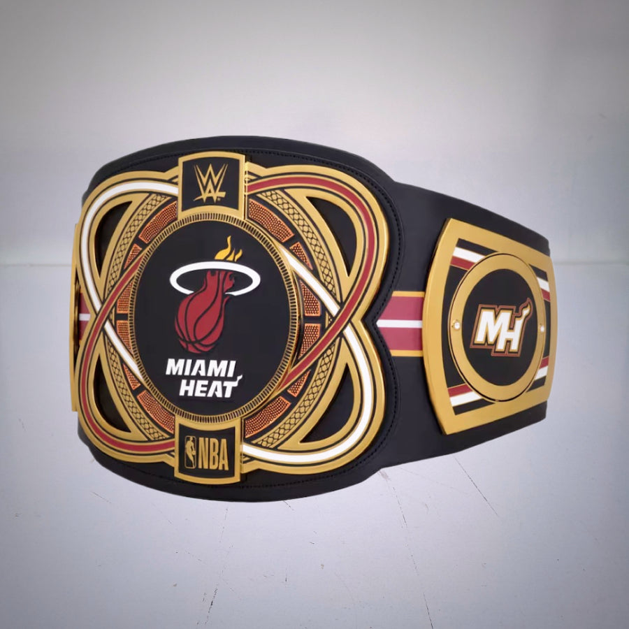 Miami Heat NBA Legacy Championship Title with a wrestling twist.