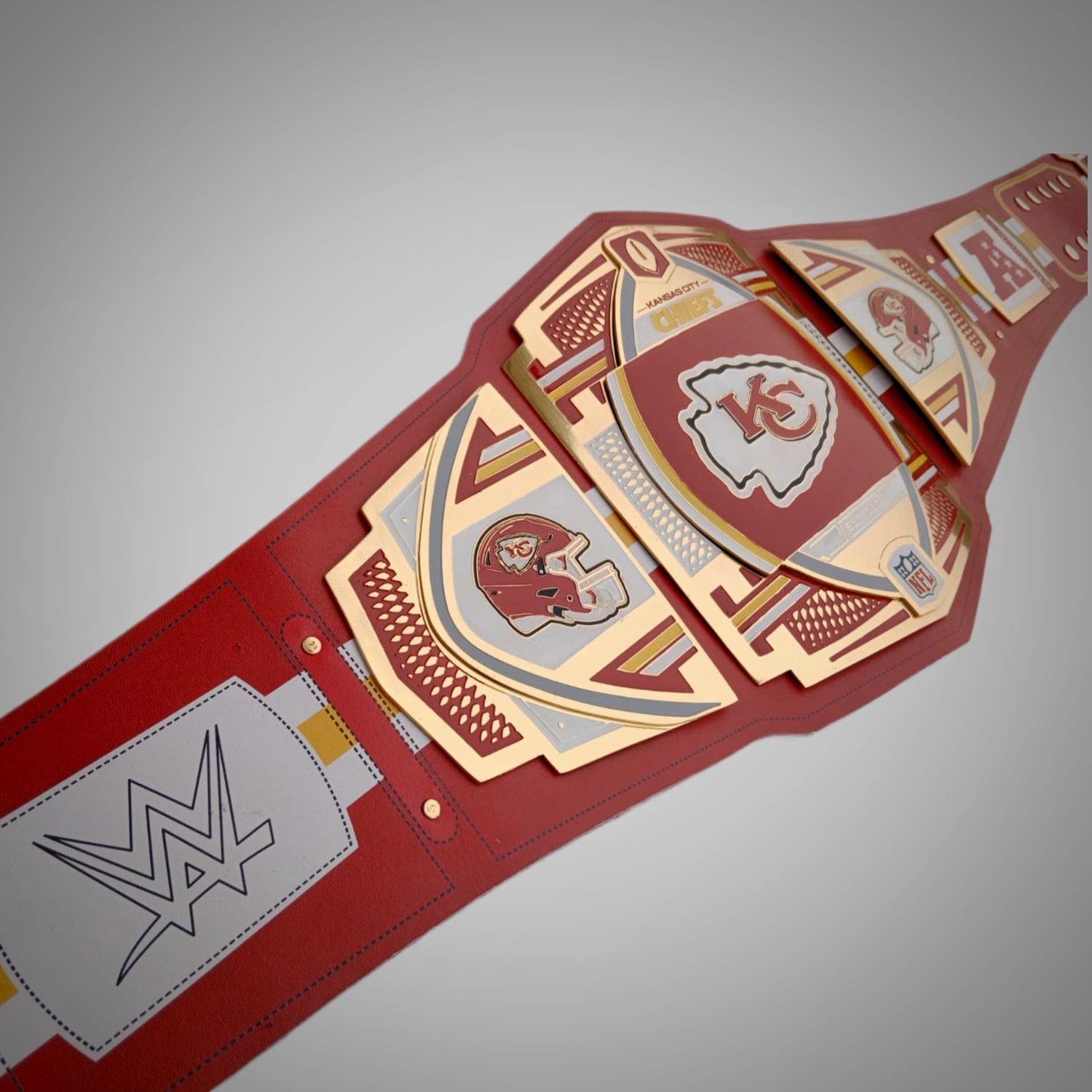 Ultimate fan gear – Kansas City Chiefs WWE NFL legacy title belt.