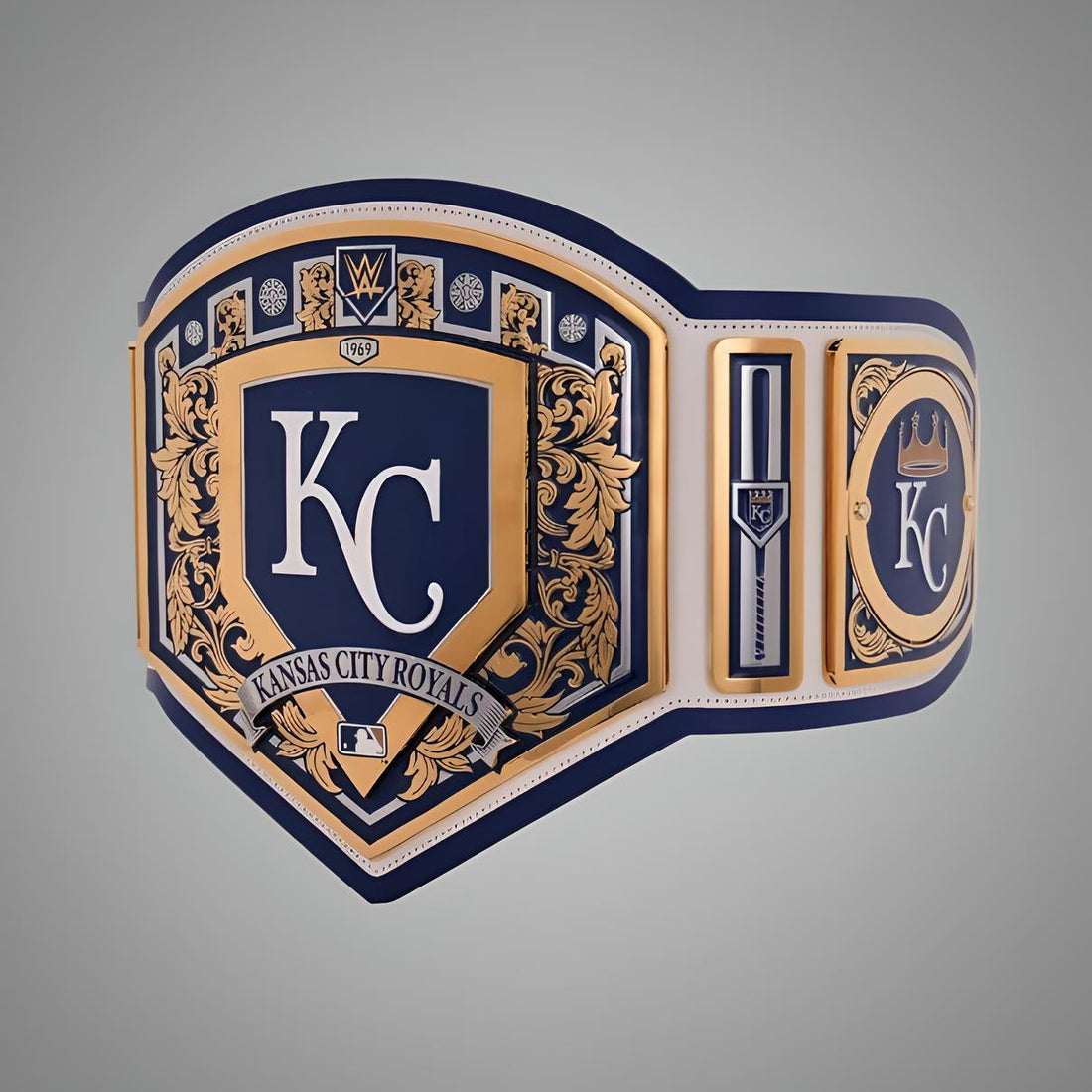 Kansas City Royals WWE MLB Championship Belt with customizable team design