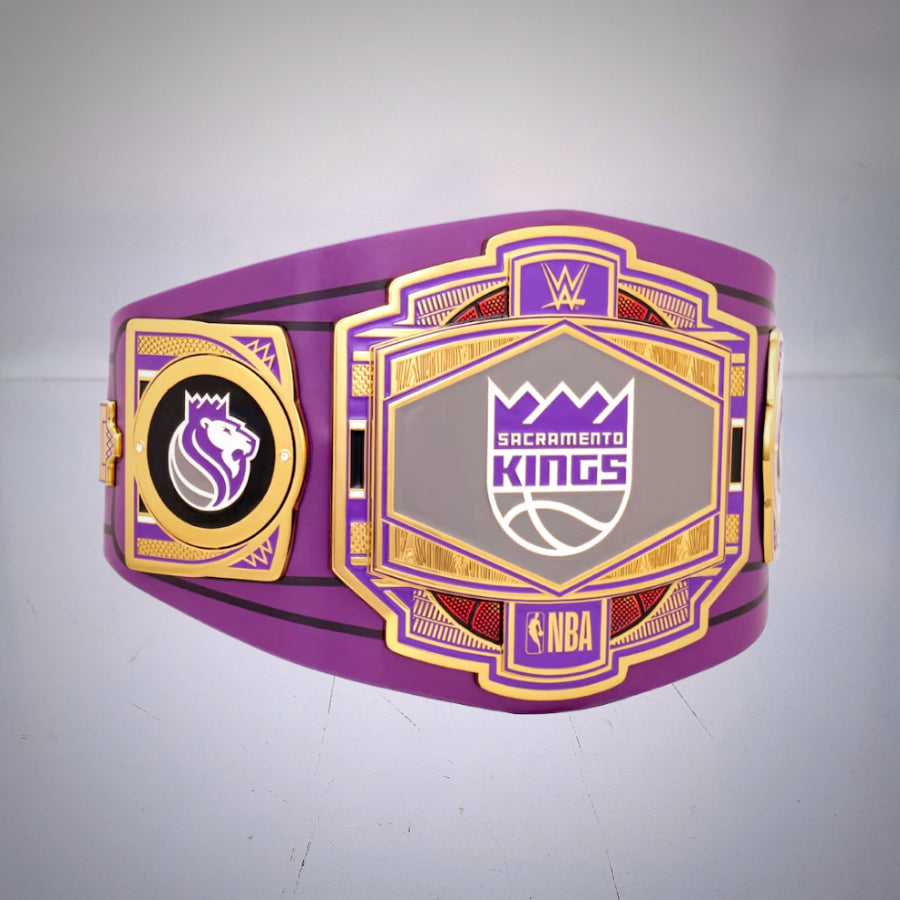 WWE NBA Legacy Championship Title featuring the Sacramento Kings' colors and logo.