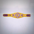 Detailed view of the Los Angeles Lakers WWE NBA Legacy Championship Belt.