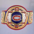 Montreal Canadiens WWE NHL Belt featuring the team's logo and colors.