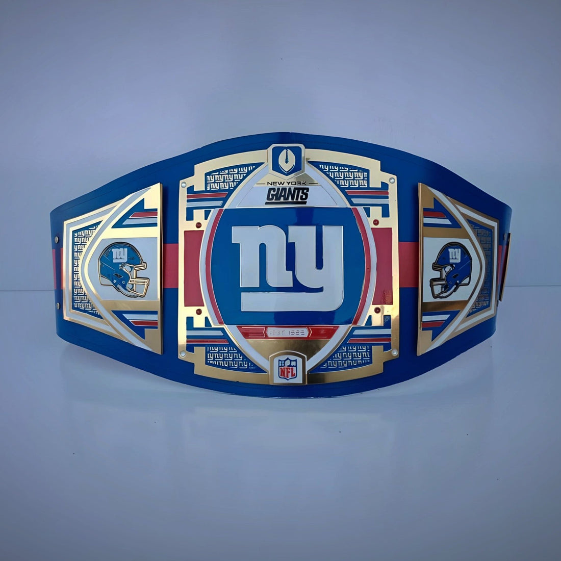 New York Giants Championship Belt featuring WWE and NFL Limited Edition design.