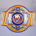 New York Islanders WWE NHL Legacy Belt featuring the team's logo and colors.