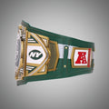 Exclusive New York Jets championship belt combining WWE and NFL elements.