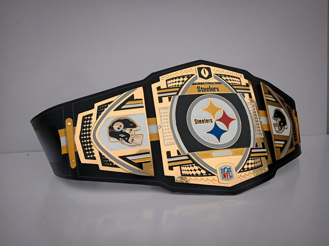 Pittsburgh Steelers WWE Belt featuring NFL Championship Legacy Title design.
