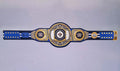 Detailed view of the Winnipeg Jets WWE Championship Belt, featuring embossed logos and a polished finish.