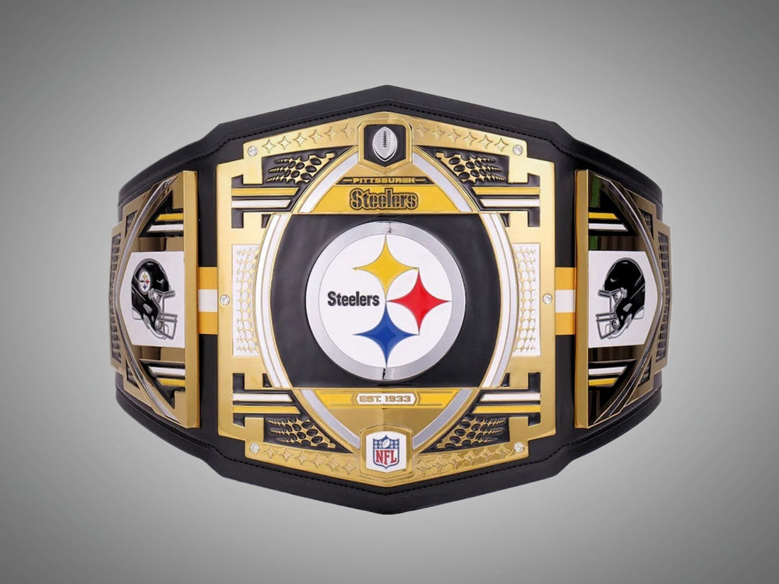 Pittsburgh Steelers WWE Belt featuring NFL Championship Legacy Title design.