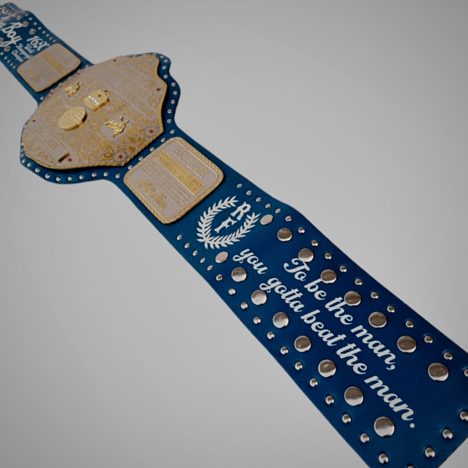 Detailed view of Ric Flair WWE Signature Collectible Belt.