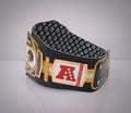 Official Pittsburgh Steelers championship belt merging WWE and NFL heritage.