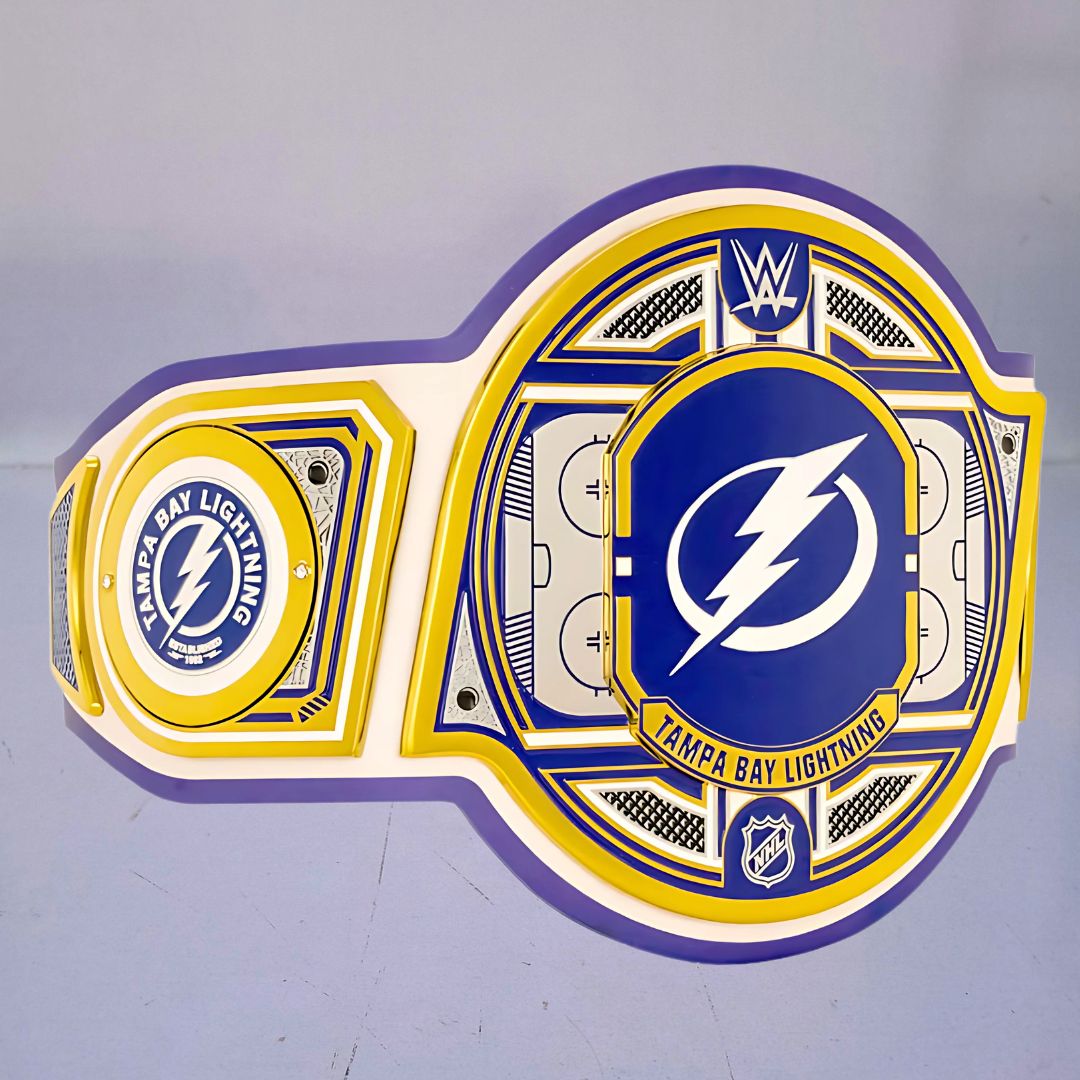Tampa Bay Lightning Championship Belt with intricate design, representing the team's legacy.