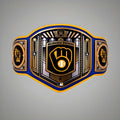 Milwaukee Brewers WWE MLB Championship Belt with customizable team design