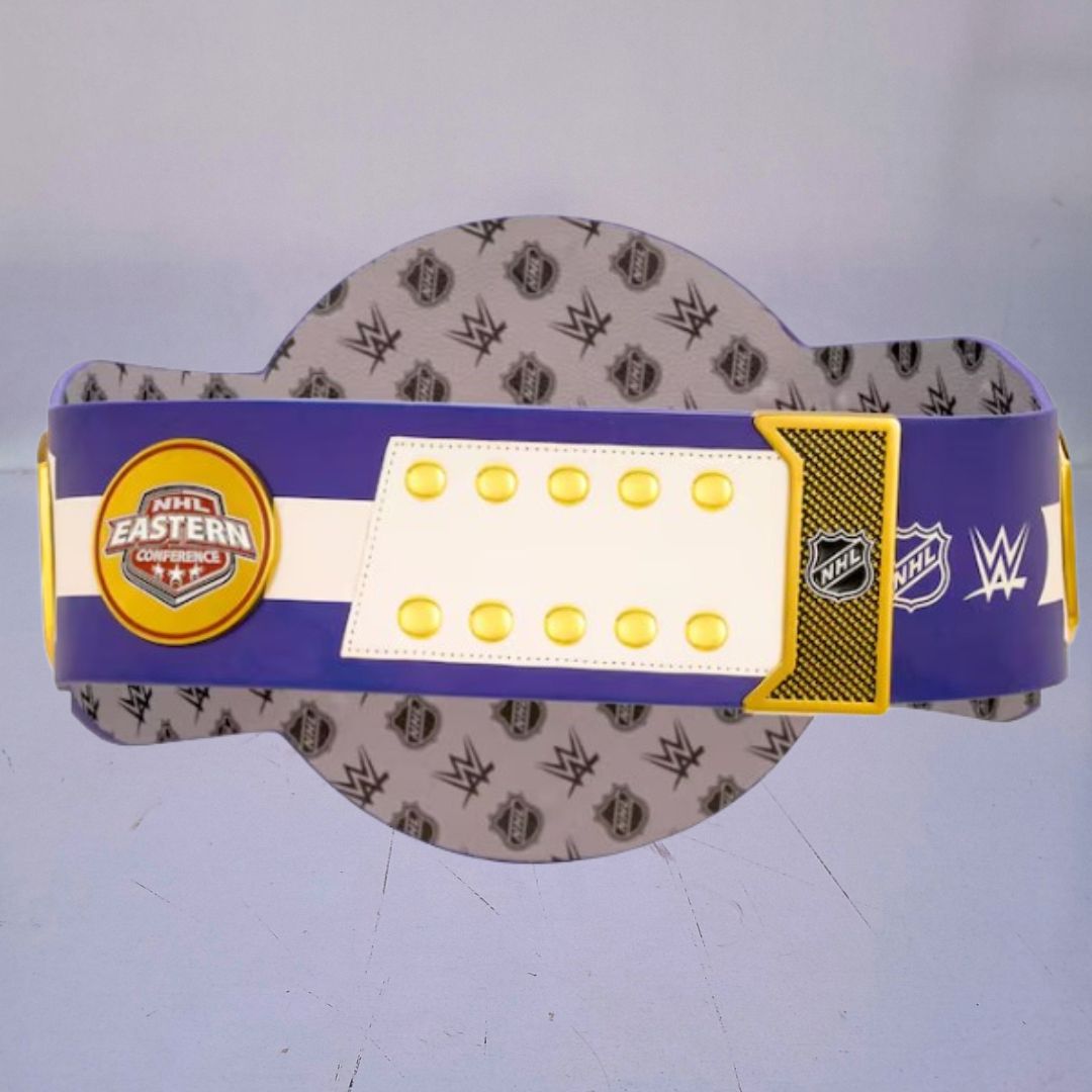 WWE-style championship belt customized for Tampa Bay Lightning fans, blending hockey and wrestling traditions.