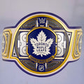 WWE Toronto Maple Leafs NHL Belt featuring the team's logo and colors.